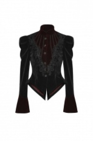  Gothic Scissor-tail Dress Jacket Punk Rave Y-769/BK-RD -  