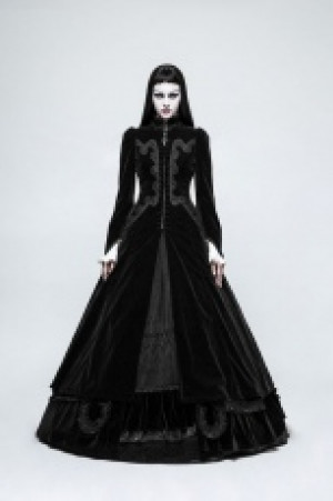  Gothic Palace Swallow Tail Long Dress Jacket Punk Rave Y-776/BK -  