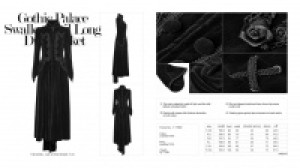  Gothic Palace Swallow Tail Long Dress Jacket Punk Rave Y-776/BK -  