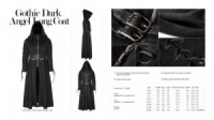  Gothic Dark Angel Long Coat Punk Rave Y-780/BK -  