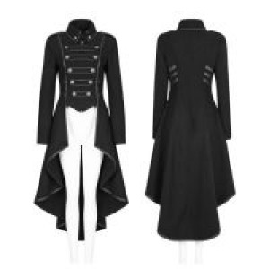  Military Uniform Worsted Long Coat Punk Rave Y-786/BK -  