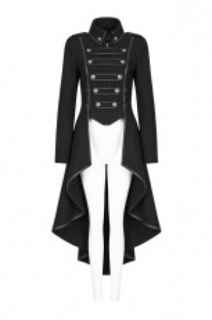  Military Uniform Worsted Long Coat Punk Rave Y-786/BK -  