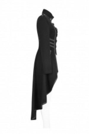 Military Uniform Worsted Long Coat Punk Rave Y-786/BK -  