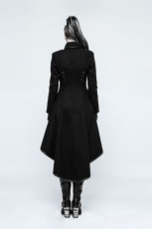  Military Uniform Worsted Long Coat Punk Rave Y-786/BK -  