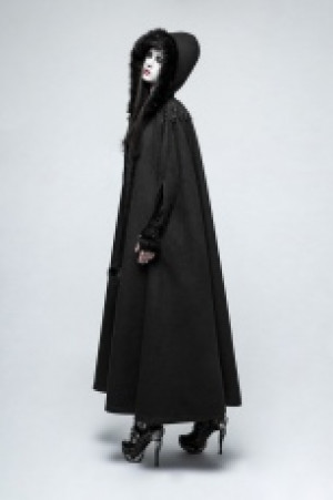  Gothic Long Coak Punk Rave Y-790/BK -  