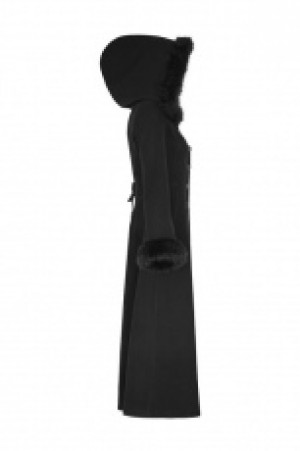  Gothic Disc Flowers Long Worsted Coat Punk Rave Y-796/BK -  