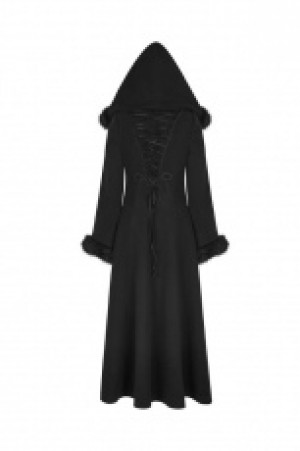  Gothic Disc Flowers Long Worsted Coat Punk Rave Y-796/BK -  