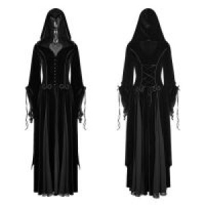  Gothic Dark Goddess Long coat Punk Rave Y-797/BK -  