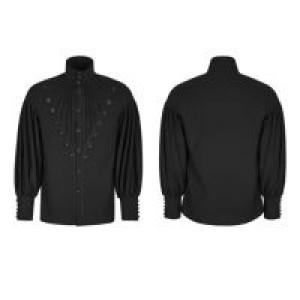  Gothic Gorgeous Disc Floret Long Sleeve Shirt Punk Rave Y-804/BK -  