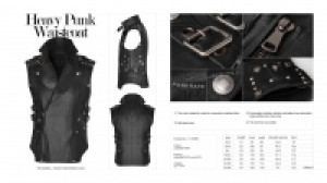  Heavy PUNK Waistcoat Punk Rave Y-812/BK -  