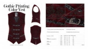  Gothic Printing Color Vest -  8
