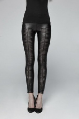  Gothic Devil Footprints Leggings Punk Rave WK-342DDF/BK -  