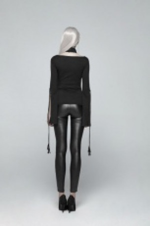  Gothic Devil Footprints Leggings Punk Rave WK-342DDF/BK -  