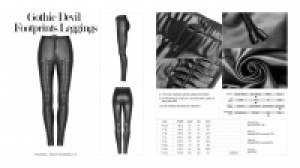  Gothic Devil Footprints Leggings Punk Rave WK-342DDF/BK -  
