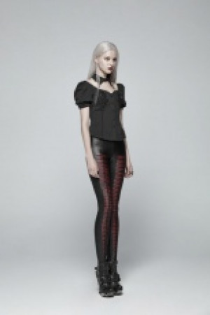  Gothic Devil Footprints Leggings Punk Rave WK-342DDF/BK-RD -  