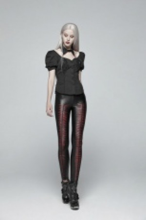  Gothic Devil Footprints Leggings Punk Rave WK-342DDF/BK-RD -  