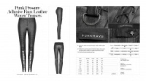  Punk Pressure Adhesive Faux Leather Woven Trousers Punk Rave WK-343XCF/BK -  