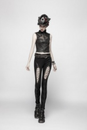  Punk Hollow-out Stretch Trousers Punk Rave WK-346XCF/BK -  