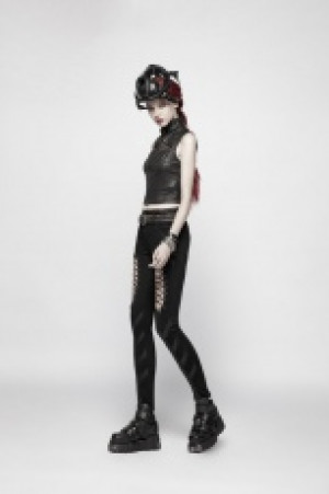  Punk Hollow-out Stretch Trousers Punk Rave WK-346XCF/BK -  