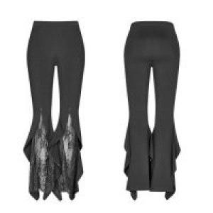  Gothic Flared Lace Leggings Punk Rave WK-347DDF/BK -  