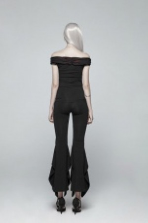  Gothic Flared Lace Leggings Punk Rave WK-347DDF/BK -  