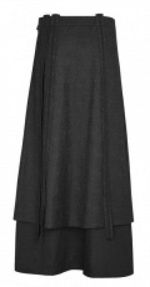  Gothic Half Long Skirt Punk Rave Q-340/BK -  