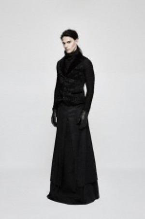  Gothic Half Long Skirt Punk Rave Q-340/BK -  