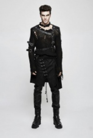  PUNK Irregular Suede Skirt Punk Rave Q-341/BK -  