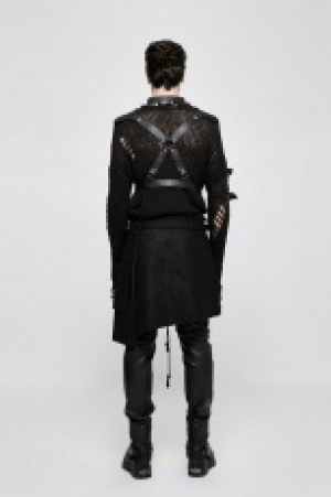  PUNK Irregular Suede Skirt Punk Rave Q-341/BK -  