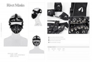  Rivet Masks Punk Rave S-158/BK -  