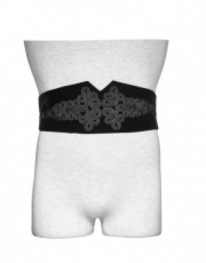  Gothic big plate button corset Punk Rave S-188/BK -  
