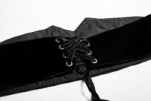  Gothic big plate button corset Punk Rave S-188/BK -  