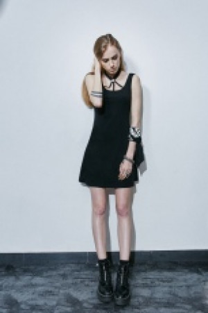      /      Punk Dark Lolita bandage backless Dress /  /  /  /   -  4