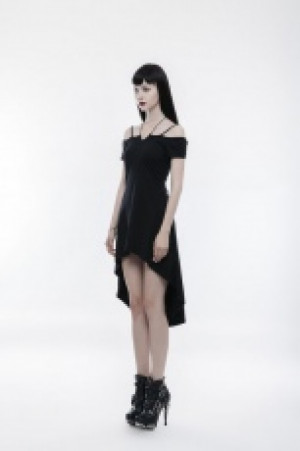 Goth strapless slim dress with rope necklace Punk Rave OPQ-246LQF/BK -  
