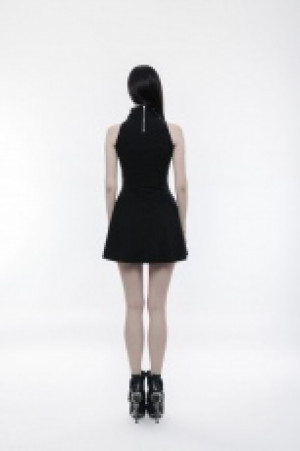  Goth heart shape breast hollow out laced dress Punk Rave OPQ-249LQF/BK -  