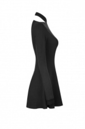  Cross Sleeve Neck Dress Punk Rave OPQ-281LQF/BK -  
