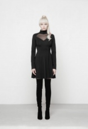  Diablo Series Hollow-out High-collar Dress -  4