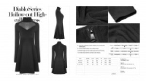  Diablo Series Hollow-out High-collar Dress -  8