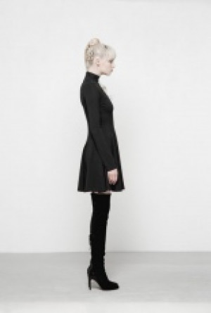  Diablo Series Hollow-out High-collar Dress -  6