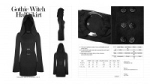  Gothic Witch Half Skirt Punk Rave OPQ-288LQF/BK -  