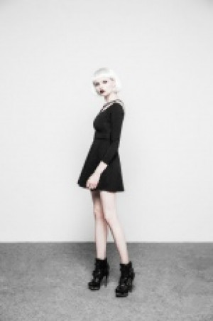  Strapless dress Punk Rave OPQ-295LQF/BK -  