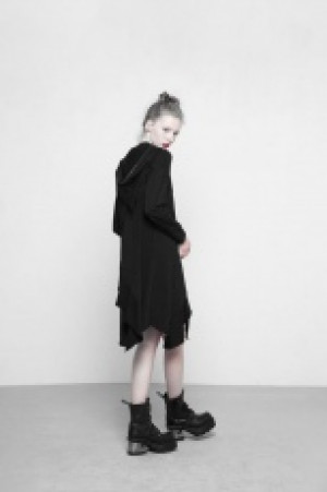  Stitching Asymmetrical Dresses with Hood -  6