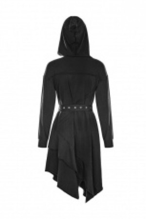  Stitching Asymmetrical Dresses with Hood -  3