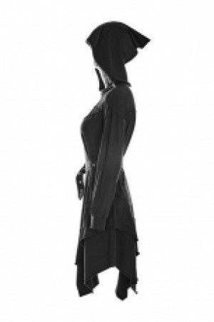  Stitching Asymmetrical Dresses with Hood -  2