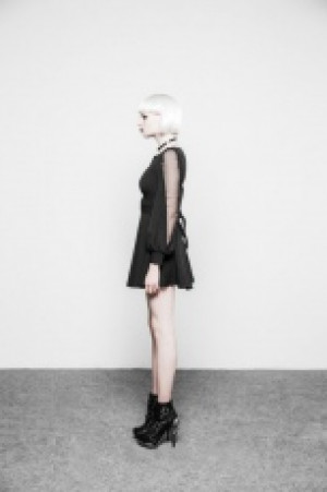  V-collar Dress Punk Rave OPQ-298LQF/BK -  