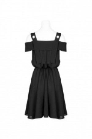  Suspenders Corns Shirt-style Chiffon Dress -  3