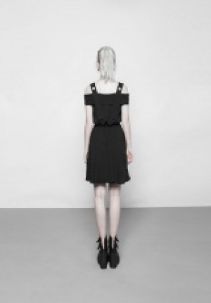 Suspenders Corns Shirt-style Chiffon Dress -  5