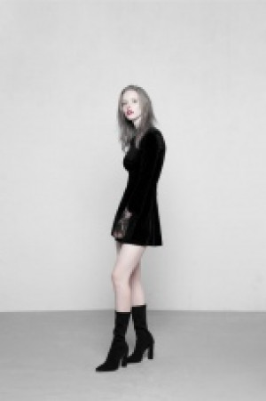  Dark lace Stitching A Pendulum Dress Punk Rave OPQ-300LQF/BK -  