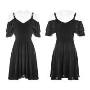  Lotus Leaf Chiffon Strap Dress Punk Rave OPQ-301LQF/BK -  