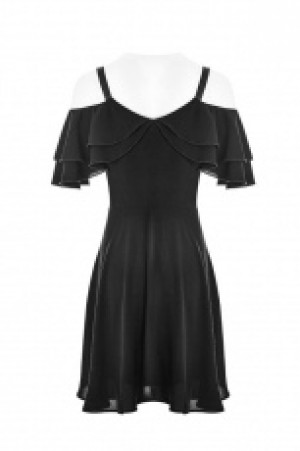  Lotus Leaf Chiffon Strap Dress Punk Rave OPQ-301LQF/BK -  